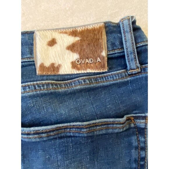 OVADIA Men's Blue Jeans Distressed Slim 002 Cotton Elastane Jeans Size 36X37 - Picture 5 of 16